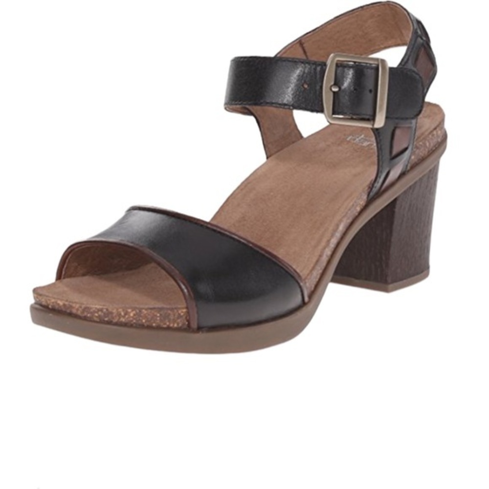 Dansko Debby Dress Sandal, Black Full Grain 40 (9.5-10)